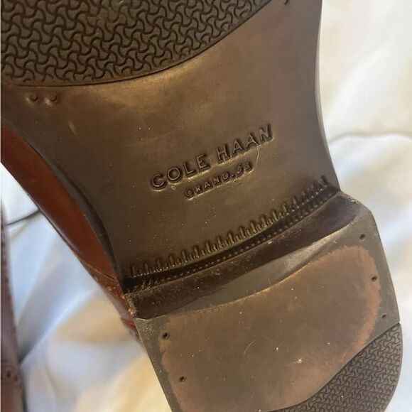 Cole Haan Men's Wayne Cap Toe Oxford Brogue Shoes British Tan 13 - Picture 6 of 10